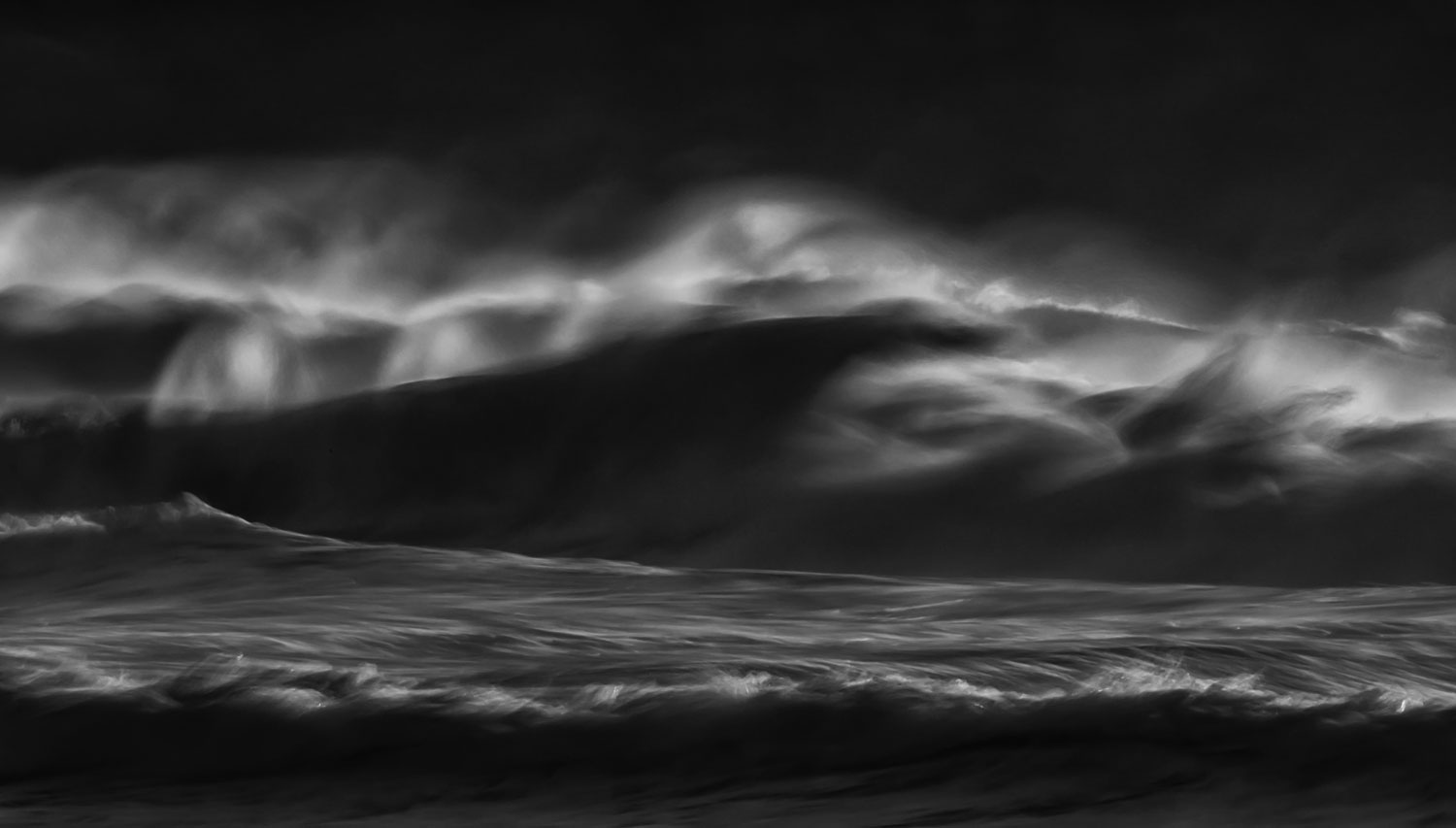 Waves in black and white.