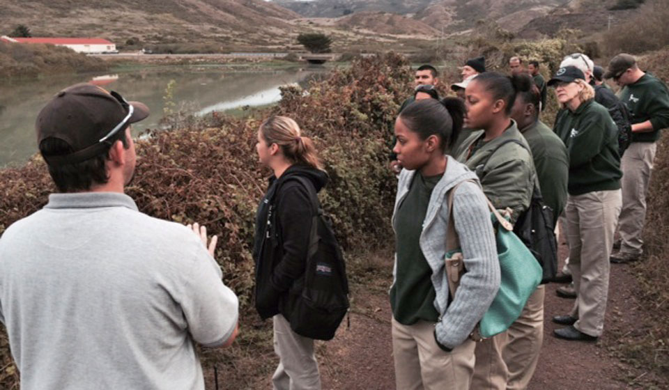 Sacramento Conservation Corps participates in a nature walk
