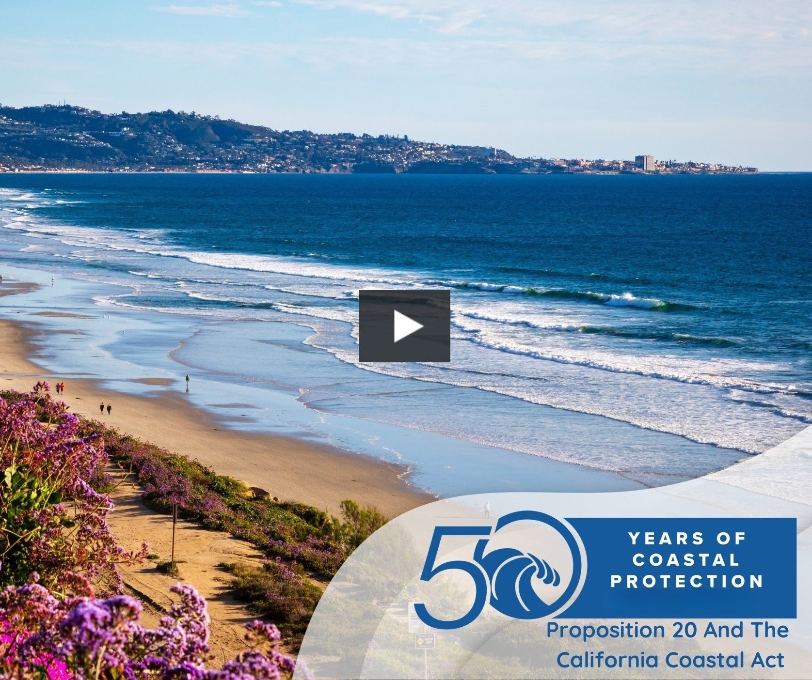 screenshot of the first scene of the video, looking down the coast