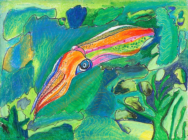 Color My World (Opal Squid), by Avi Jagdish, 2nd Grade, Lakewood