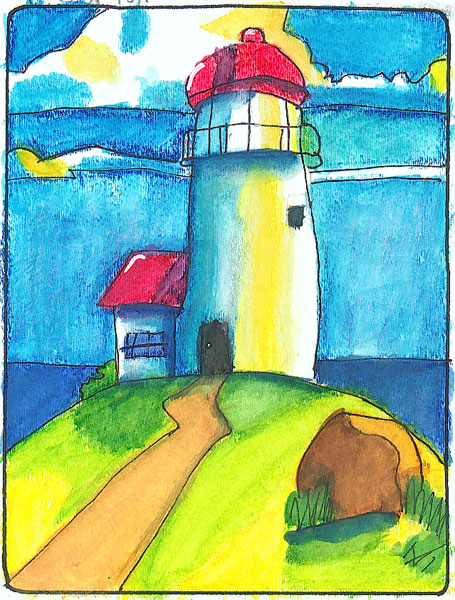 Sky's Lighthouse, by Skylar Scripter, 3rd grade, Laguna Hills