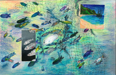 The Net, Art by Nadine Marie Allan, Grade 8