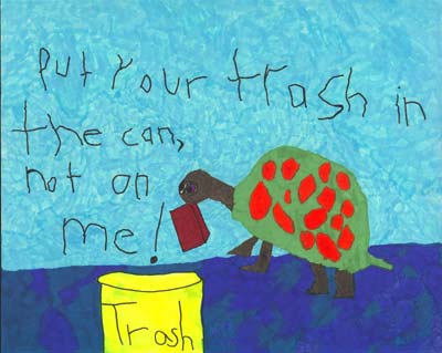 Put Your Trash in the Can, Art by Mark Kraus. Kindergarten