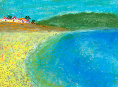 Ocean View in Redondo Beach, art by Tiffany Sato, Kindergarten