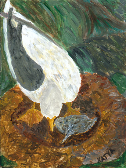 The Seagull and the Chick, by Latya Kolotovskaia for the 2008 Coastal Art & Poetry Contest