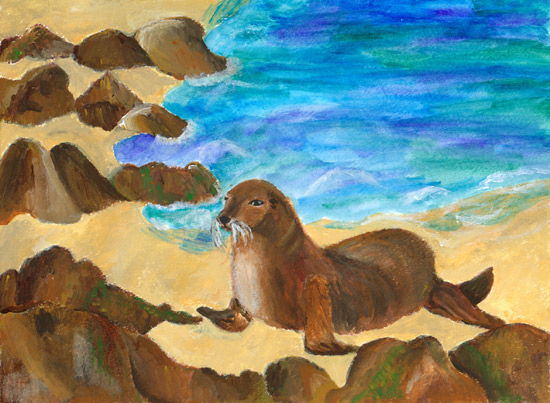 Rock, Sea, Seal, by Alice Su for the 2008 Coastal Art & Poetry Contest
