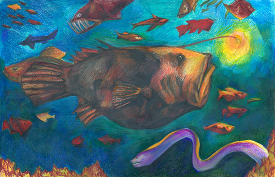 Deep Sea Angler, by Brandon Chai for the 2008 Coastal Art & Poetry Contest