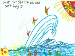 The 2001 California Coastal Commission Children's Poster Art Contest entry by Spencer B. Goldie.