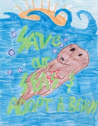 The 2001 California Coastal Commission Children's Poster Art Contest entry by Kaya Zavagno
