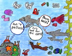 The 2001 California Coastal Commission Children's Poster Art Contest entry by Aleia Ando.
