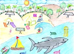 The 2001 California Coastal Commission Children's Poster Art Contest entry by Neyra Ramirez.