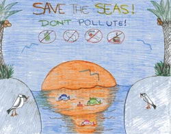 The 2001 California Coastal Commission Children's Poster Art Contest entry by Samantha Johnson.