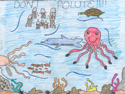 The 2001 California Coastal Commission Children's Poster Art Contest entry by Sara Chandler.