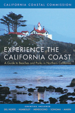 Picture of book cover to Experience the California Coast: A Guide to Beaches and Parks in Northern California, Counties Included: Del Norte, Humboldt, Mendocino, Sonoma, Marin with link to further information