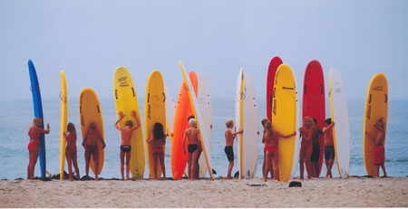 "Junior Lifeguards" -- East Beach, Santa Barbara, California, by Patricia Franco