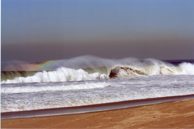 Rainbow Mist Wave, Torrance Beach, California, by Connie Burns