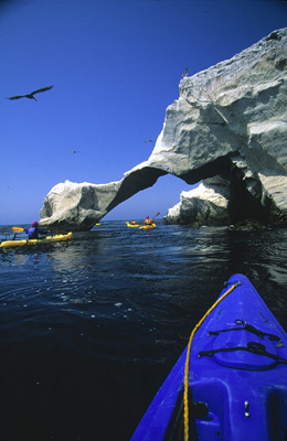 Kayaking, Elephant Arch, Channel Islands