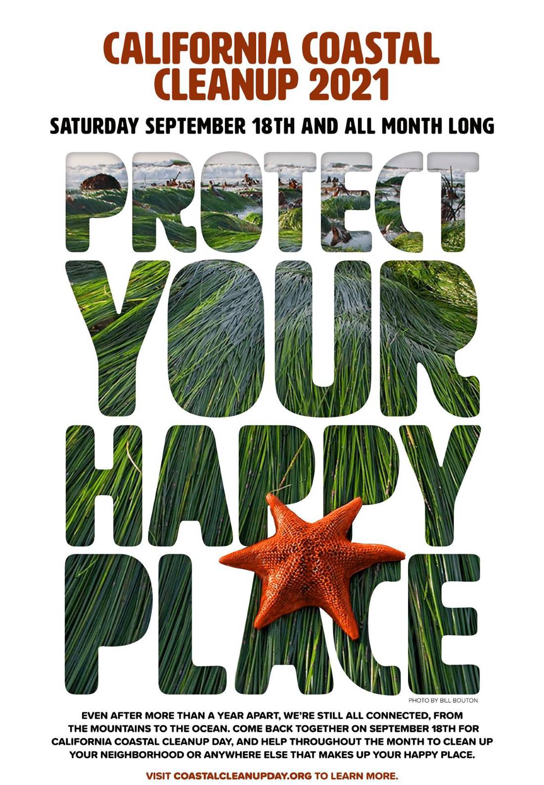 2021 poster, Protect Your Happy Place, sea star image
