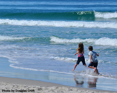 Photo of children playing in surf