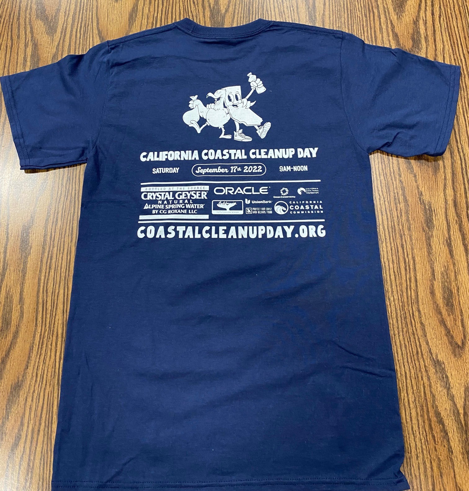 2022 Coastal Cleanup Day back of shirt